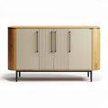 Buffet en bois et métal avec portes en verre dimensions 90 x 45 x 75cm