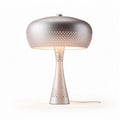 Lampe de table en aluminium argenté avec motifs perforés 22 x 22 x 30cm
