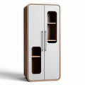 Armoire moderne en bois et métal couleur blanche avec dimensions 180 x 80 x 40cm